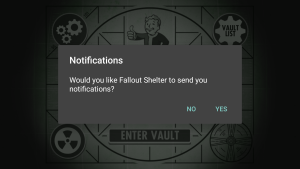 Fallout Shelter Notifications Prompt
