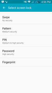 Android Screen Unlock Settings