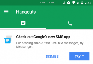 Hangouts - No More SMS